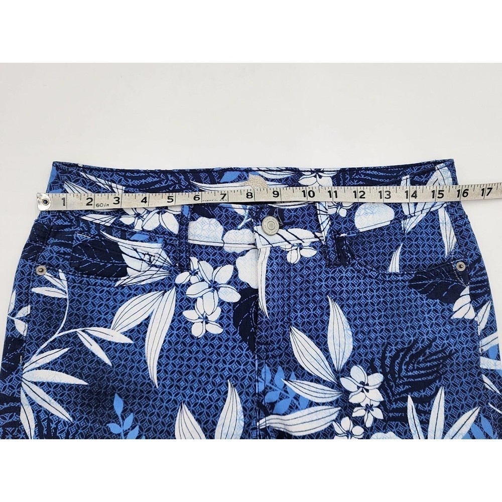 Tommy Bahama Basta Blossoms Crop Pants Denim Island Navy Women Size 28 - Picture 6 of 12